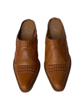 White Mountain Bronco Western Mules in  tan leather